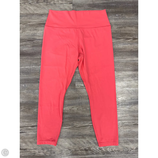 Athletic Leggings By Athleta In Pink, Size: L