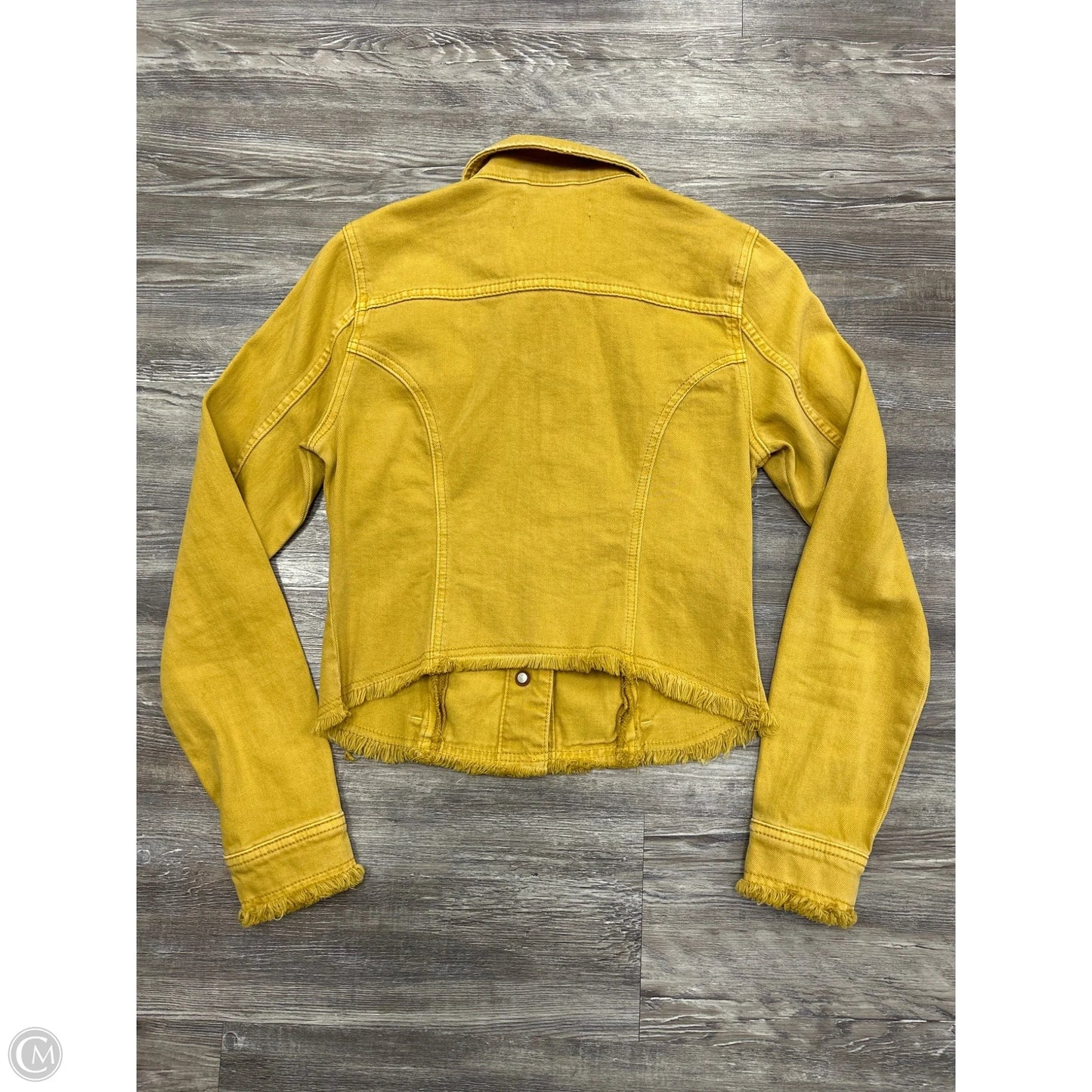 Jacket Denim By Pilcro In Yellow, Size: S