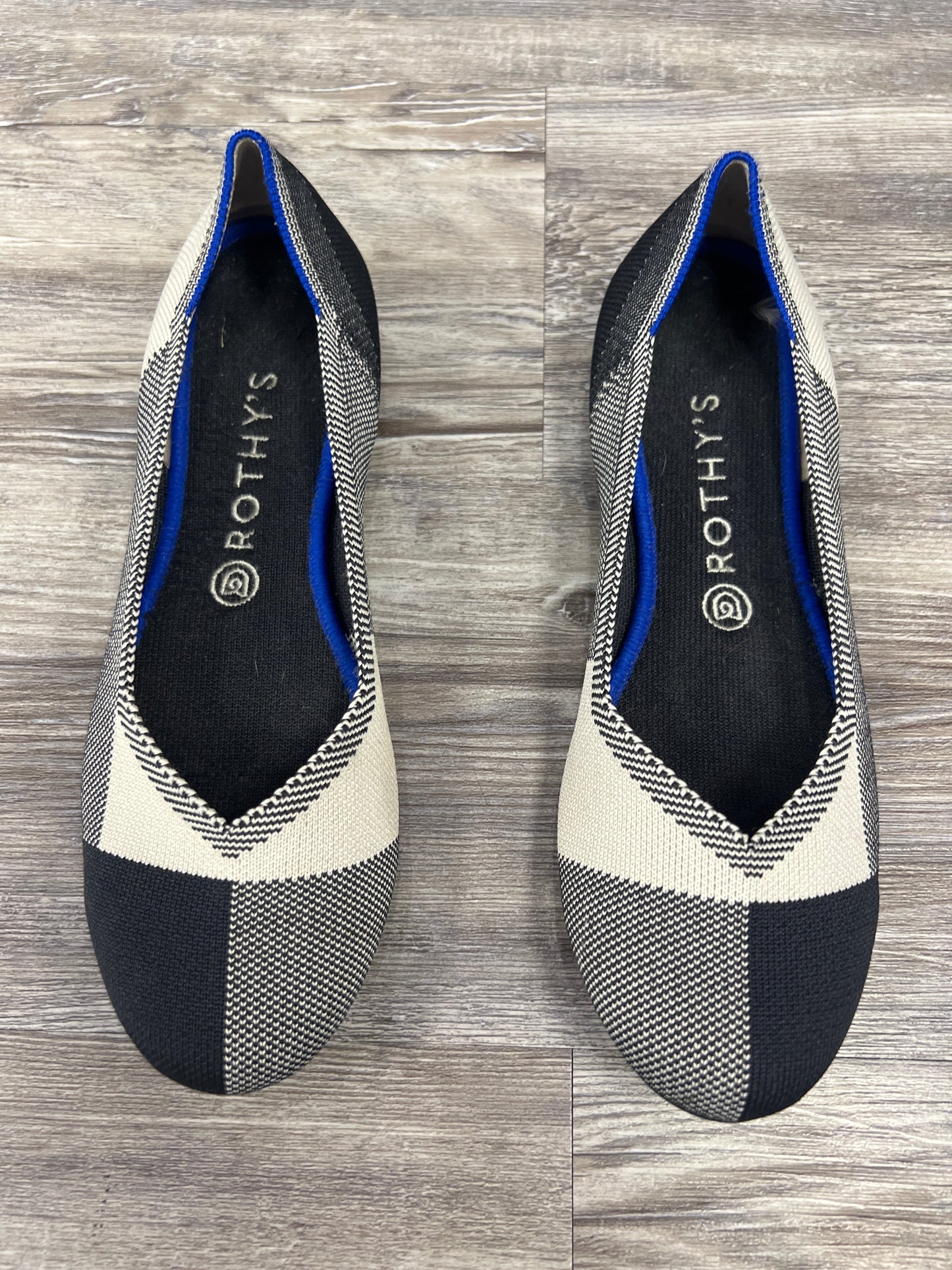 Black & Cream Shoes Flats Rothys, Size 10