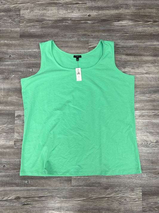 Top Sleeveless By Talbots In Green, Size: 1x