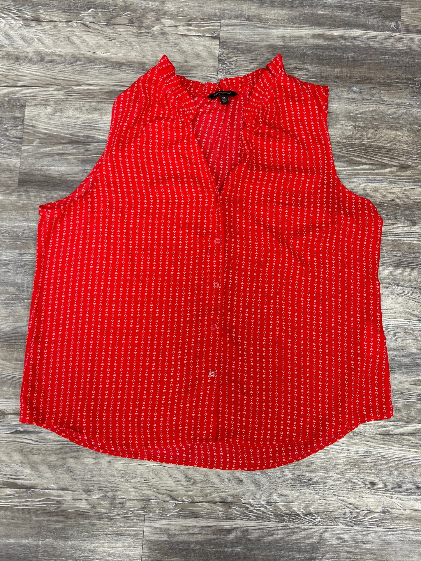 Top Sleeveless By Banana Republic In Red, Size: Xl