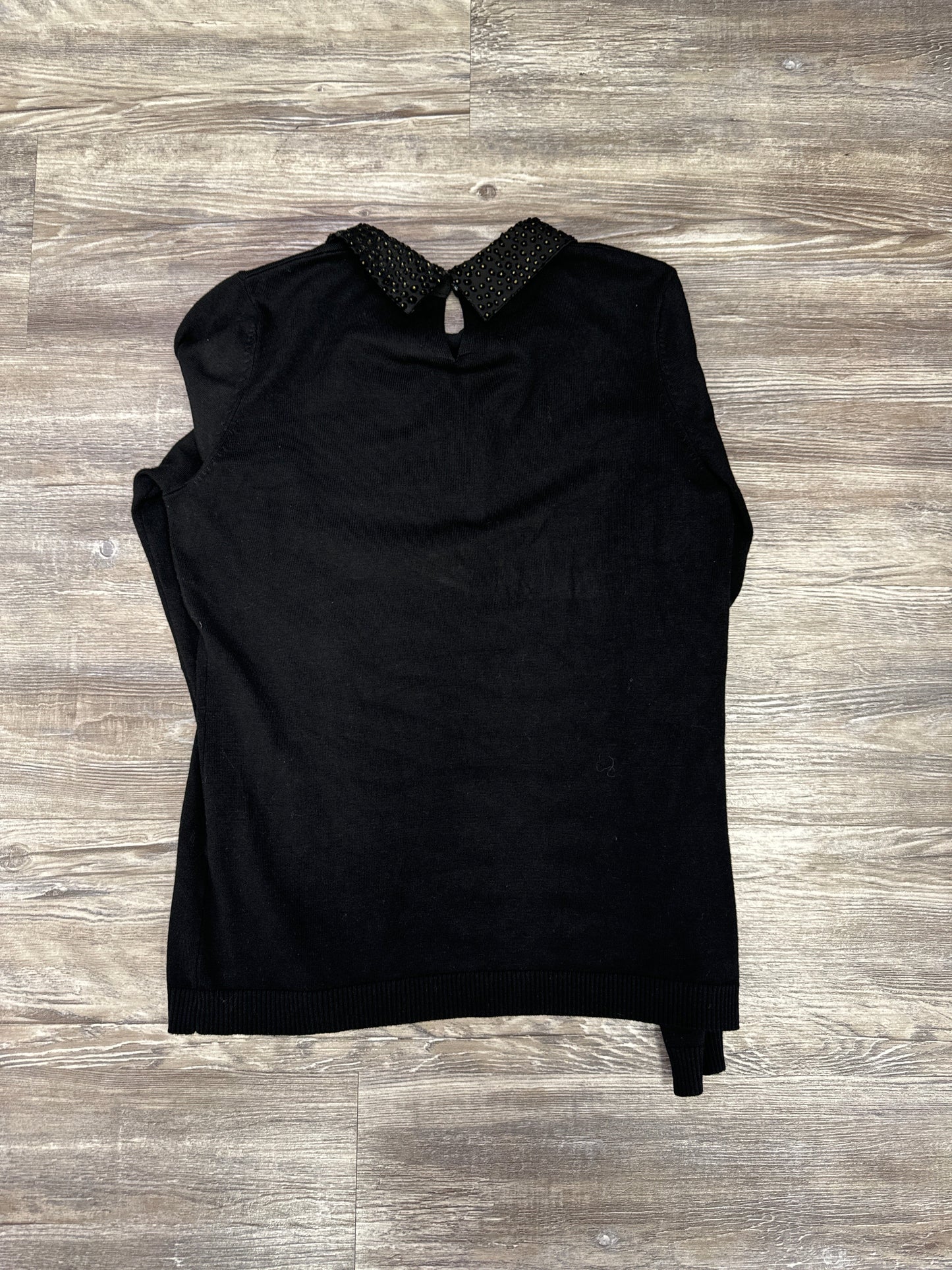 Top Long Sleeve By Adrianna Papell In Black, Size: S