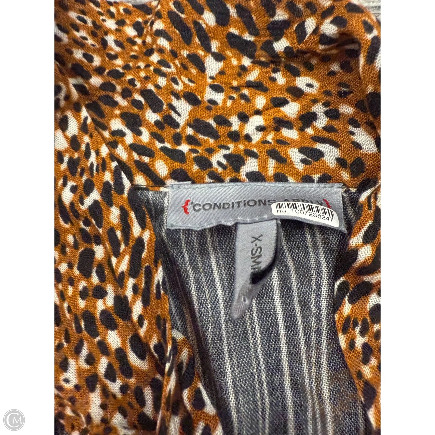 Top Long Sleeve By Conditions Apply In Black & Brown, Size: Xs