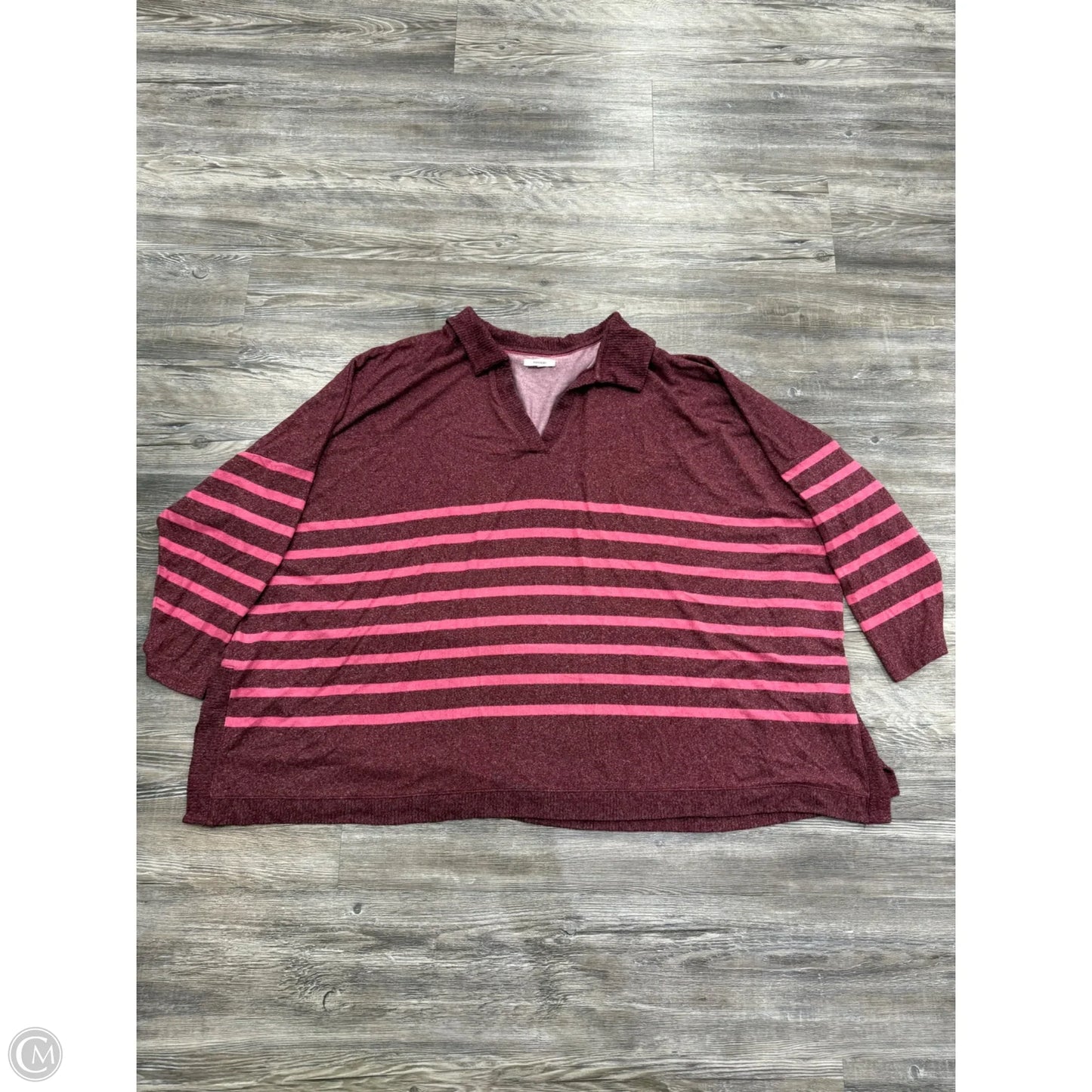 Sweater By Maurices In Maroon, Size: 4x