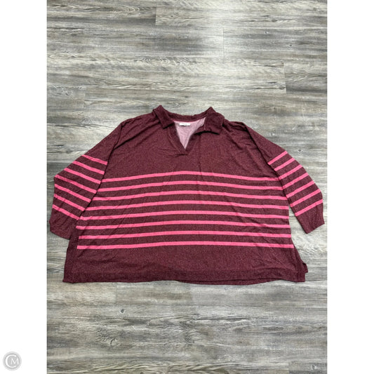 Sweater By Maurices In Maroon, Size: 4x