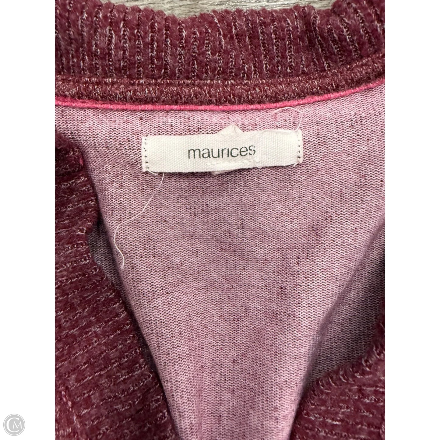 Sweater By Maurices In Maroon, Size: 4x