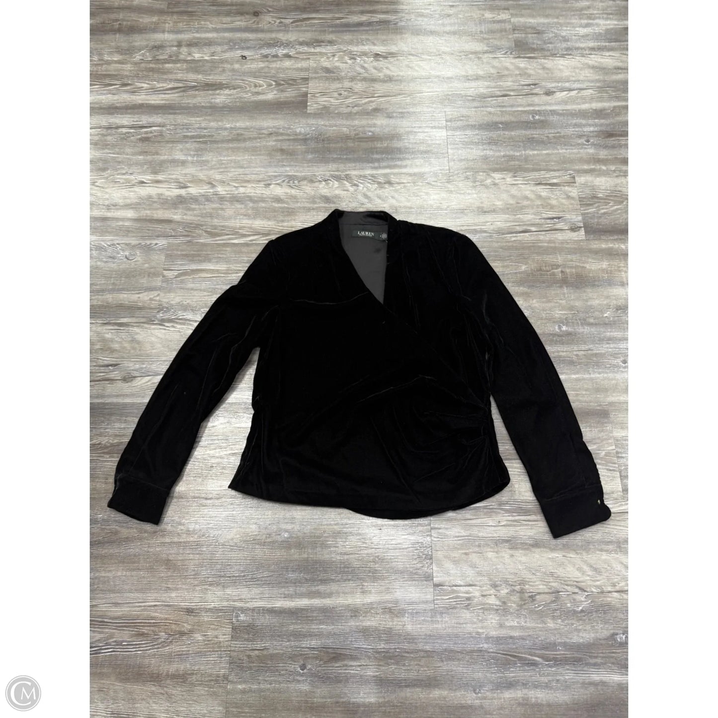 Top Long Sleeve By Lauren By Ralph Lauren In Black, Size: S