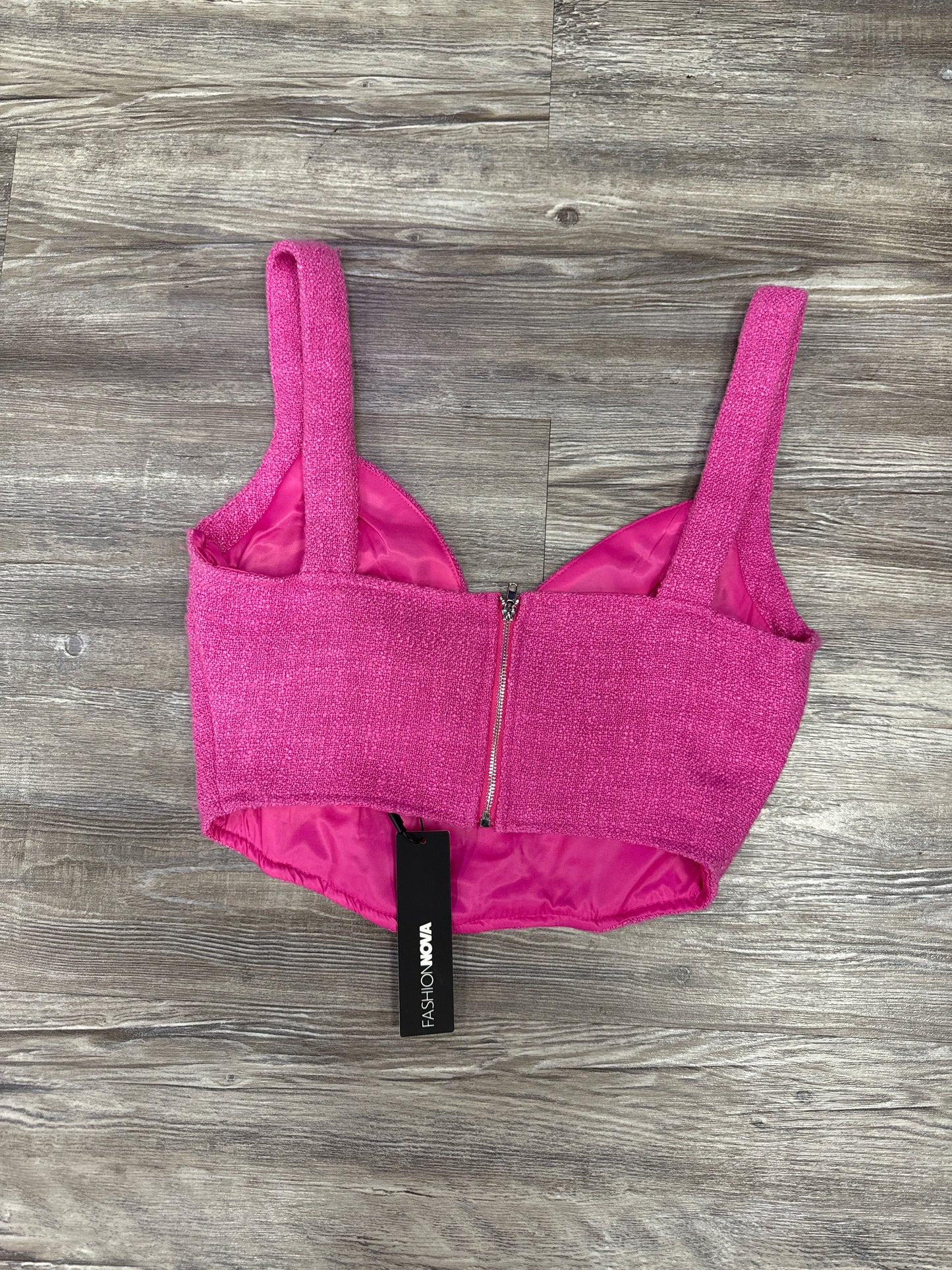 Top Sleeveless By Fashion Nova In Hot Pink, Size: S