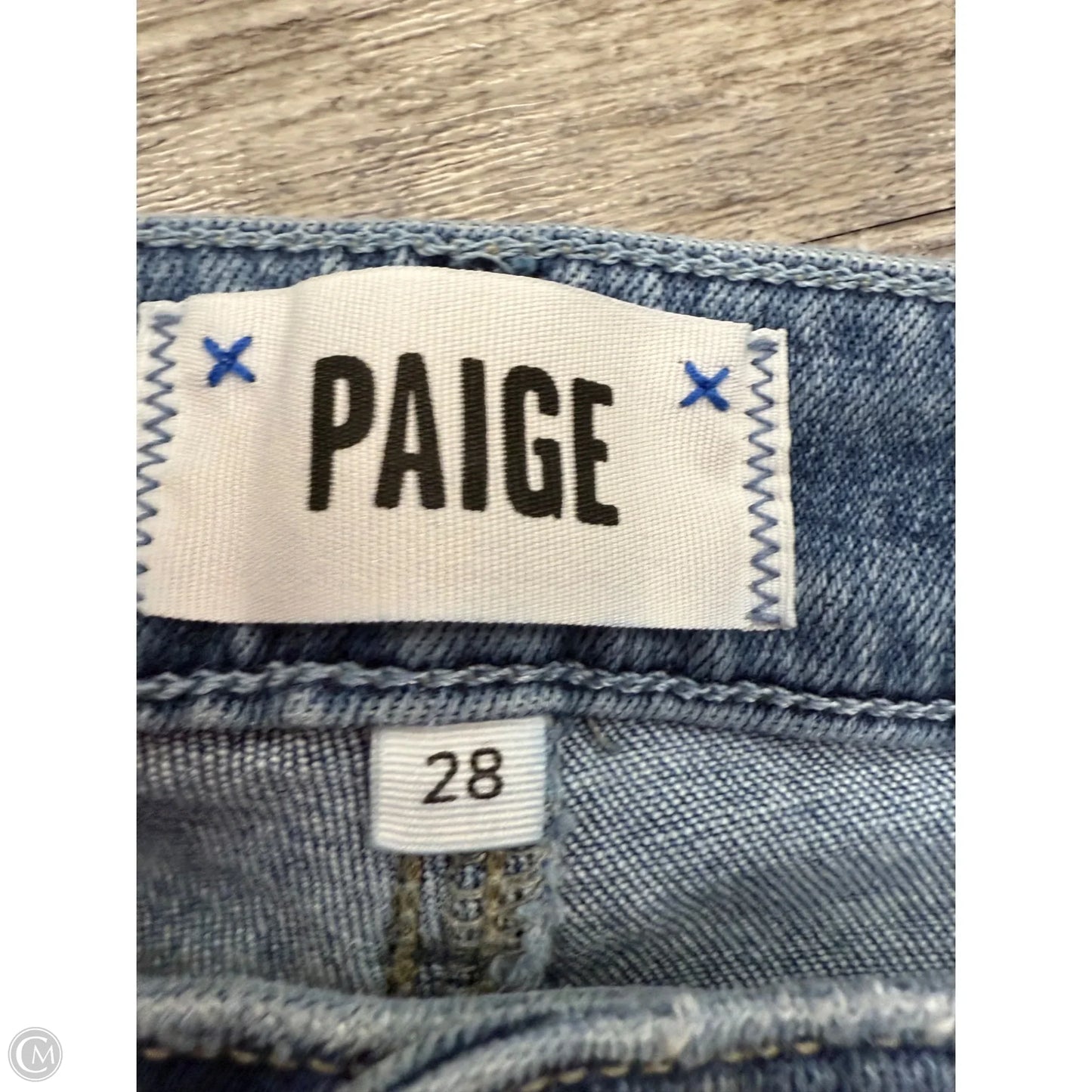 Jeans Straight By Paige In Blue Denim, Size: 6
