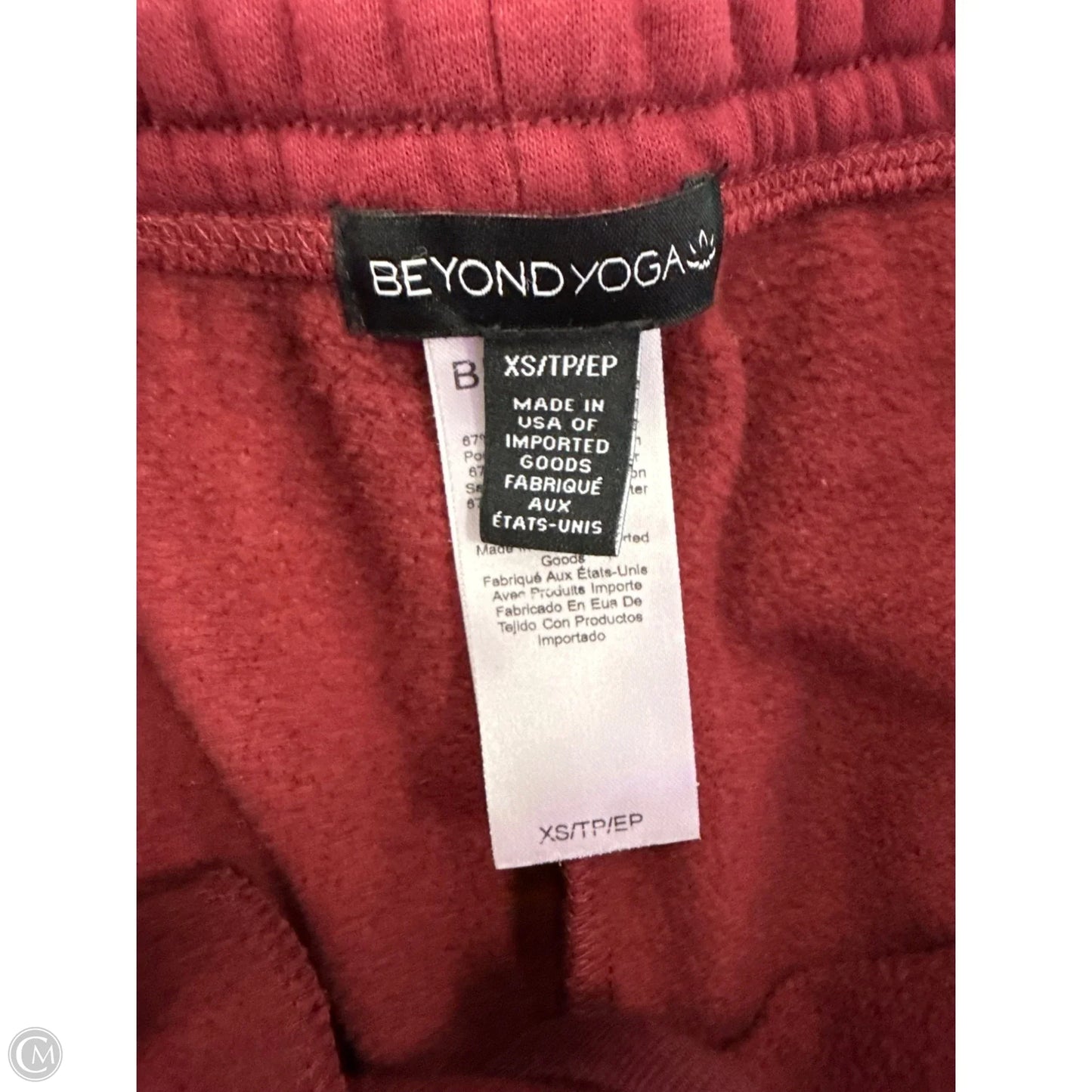 Athletic Pants By Beyond Yoga In Red, Size: Xs