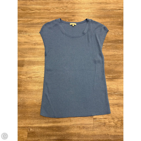 Top Short Sleeve Designer By Lafayette 148 In Blue, Size: M