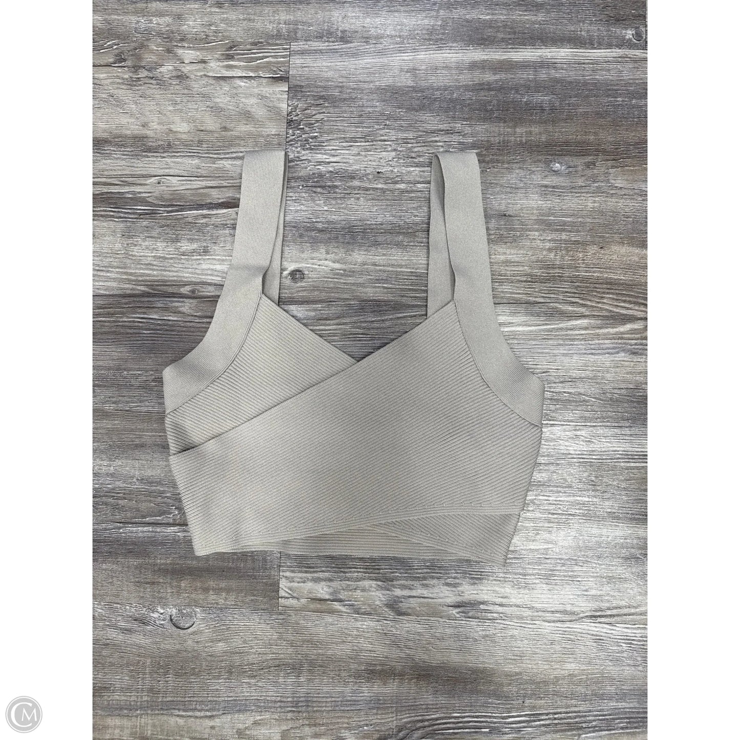 Top Sleeveless By Babaton In Grey, Size: M