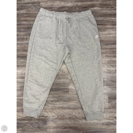 Athletic Pants By Nike In Grey, Size: 1x