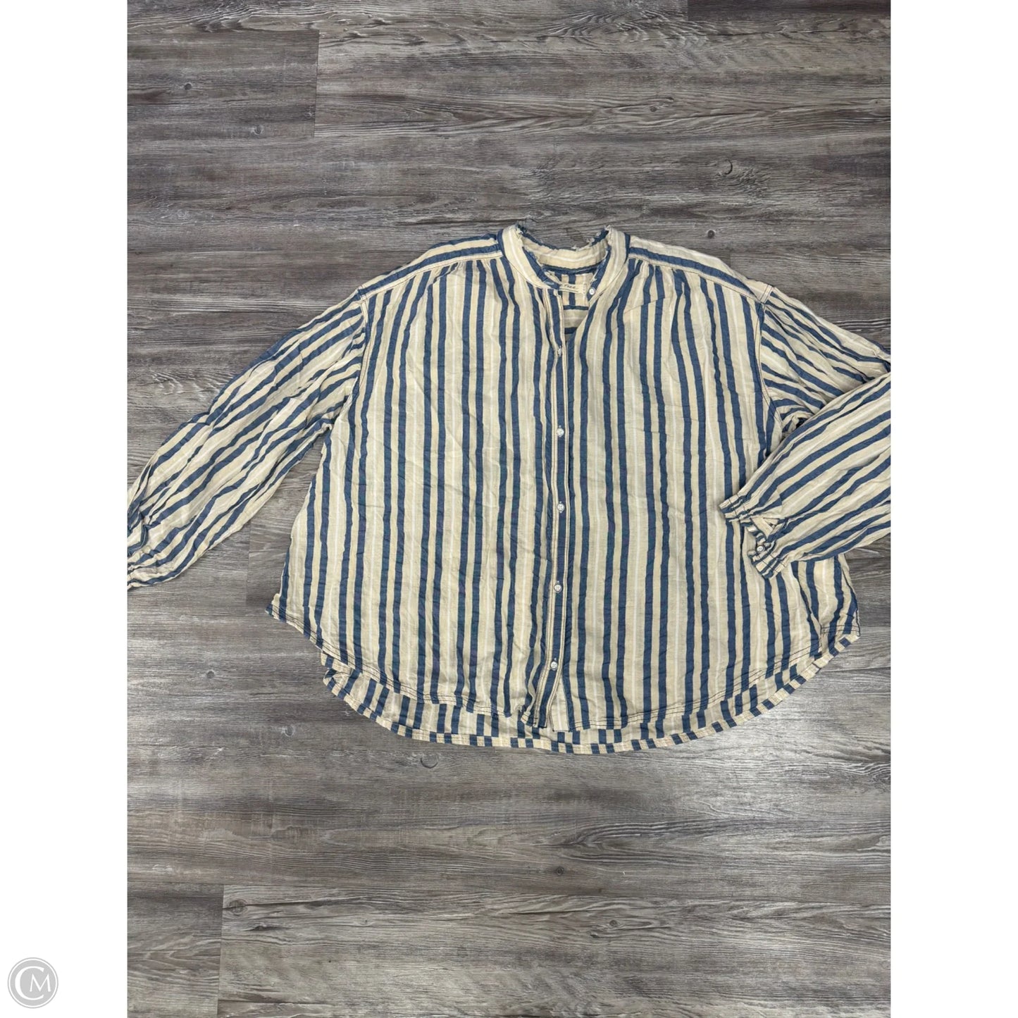 Top Long Sleeve By Free People In Striped Pattern, Size: L