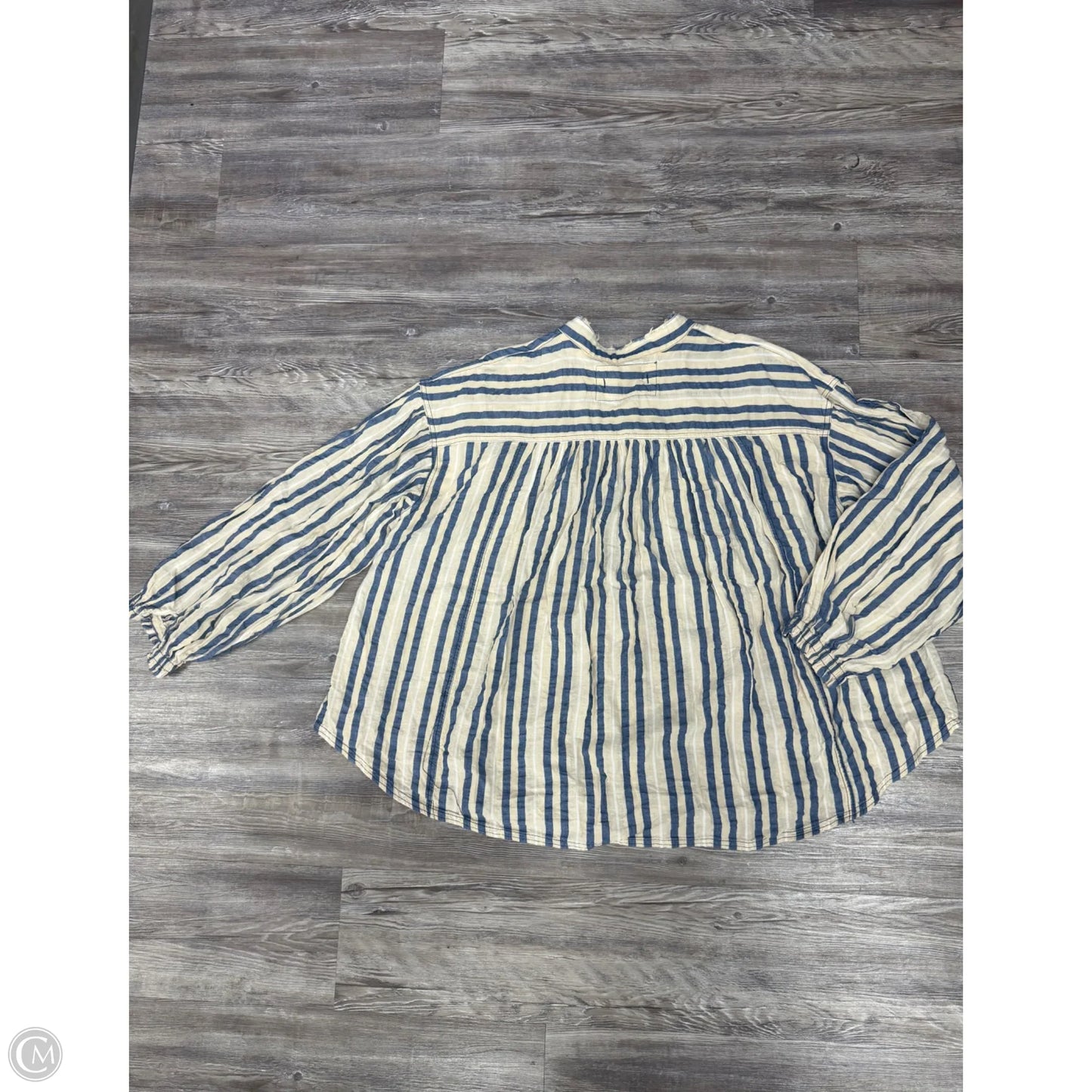 Top Long Sleeve By Free People In Striped Pattern, Size: L