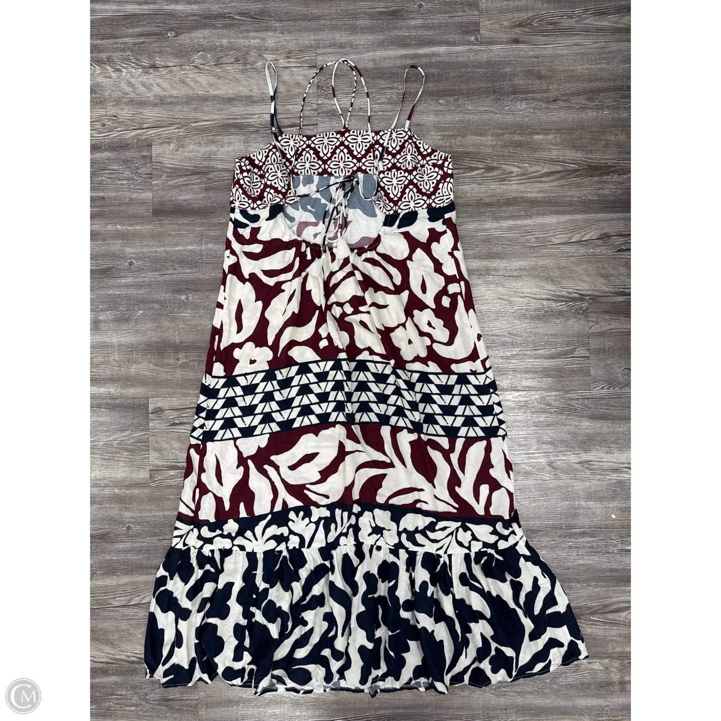 Dress Casual Maxi By Anthropologie In Blue & Red & White, Size: Lp
