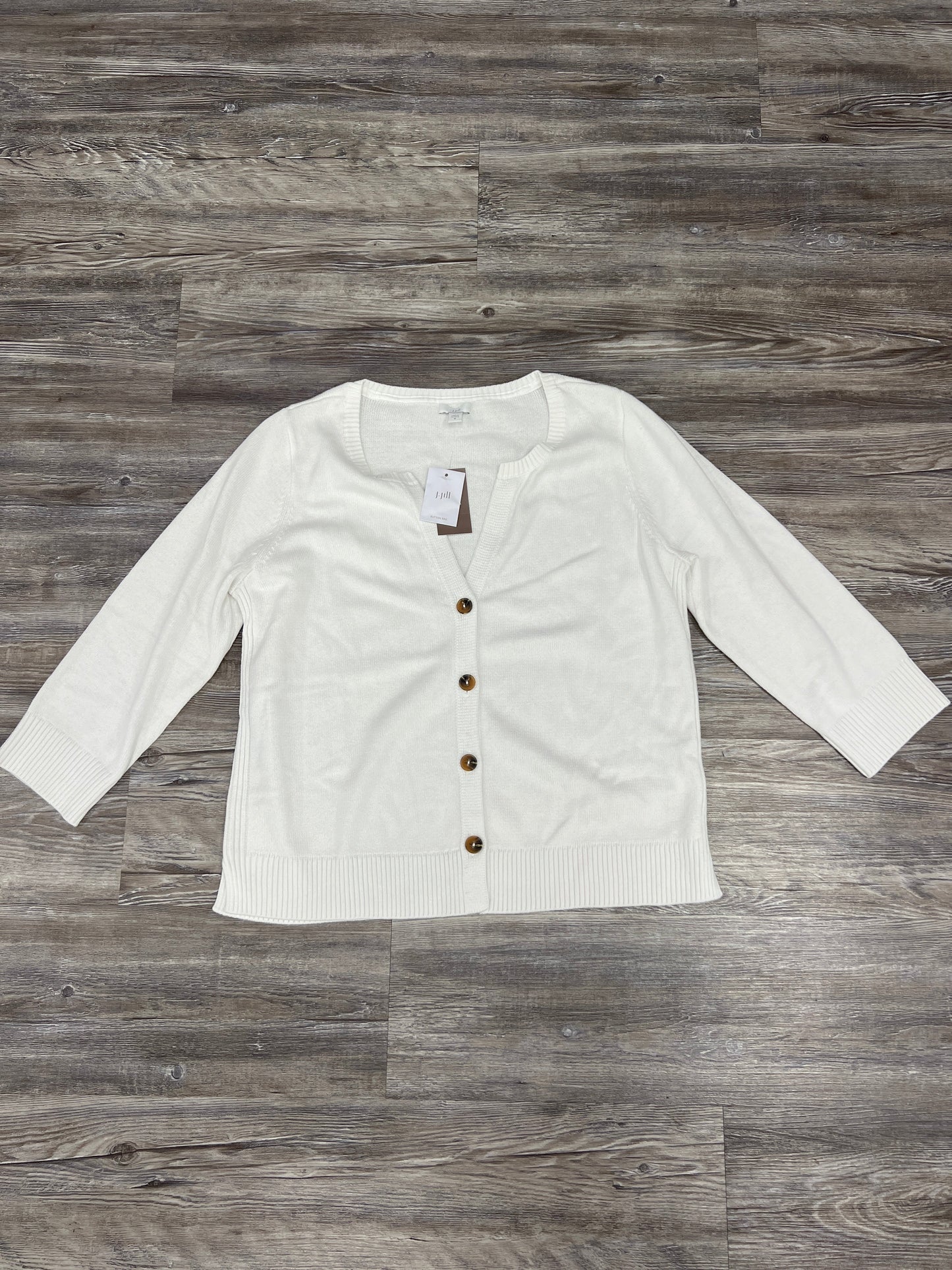 Sweater Cardigan By J. Jill In White, Size: M