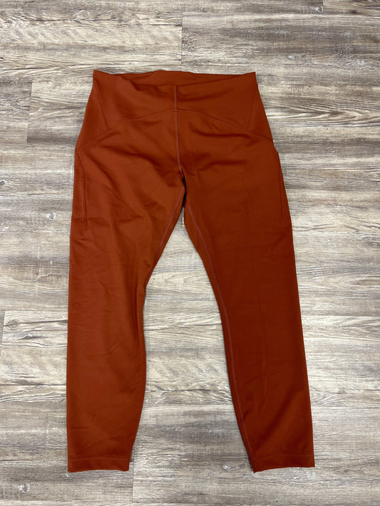 Athletic Capris By Lululemon In Brown, Size: 12