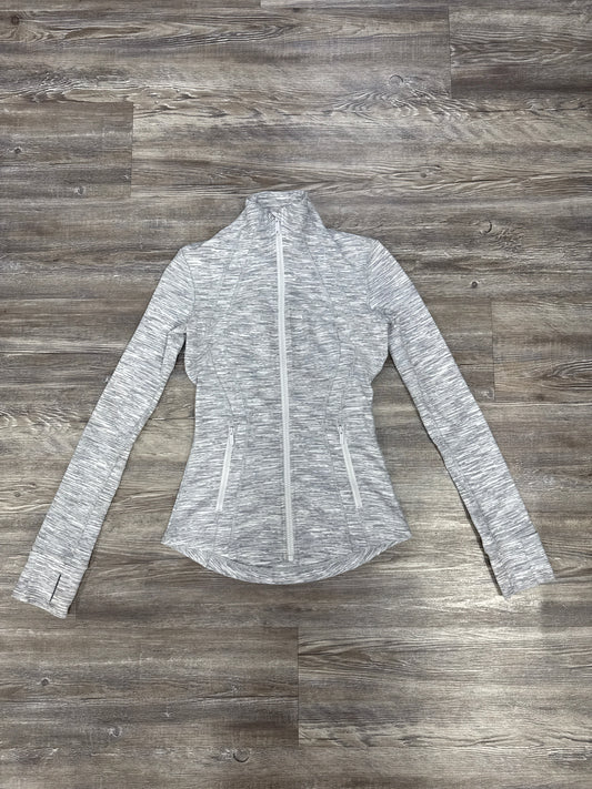 Athletic Jacket By Lululemon In Grey, Size: 2