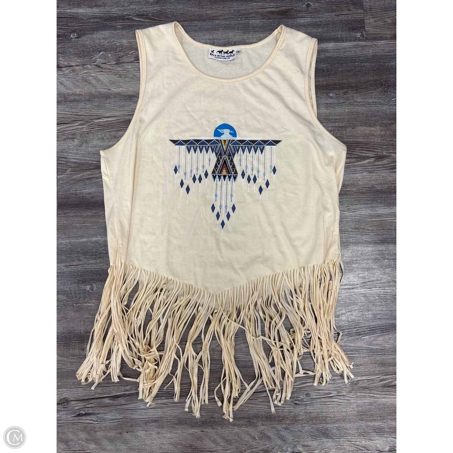Top Sleeveless By Back in the Saddle In Cream, Size: 1x