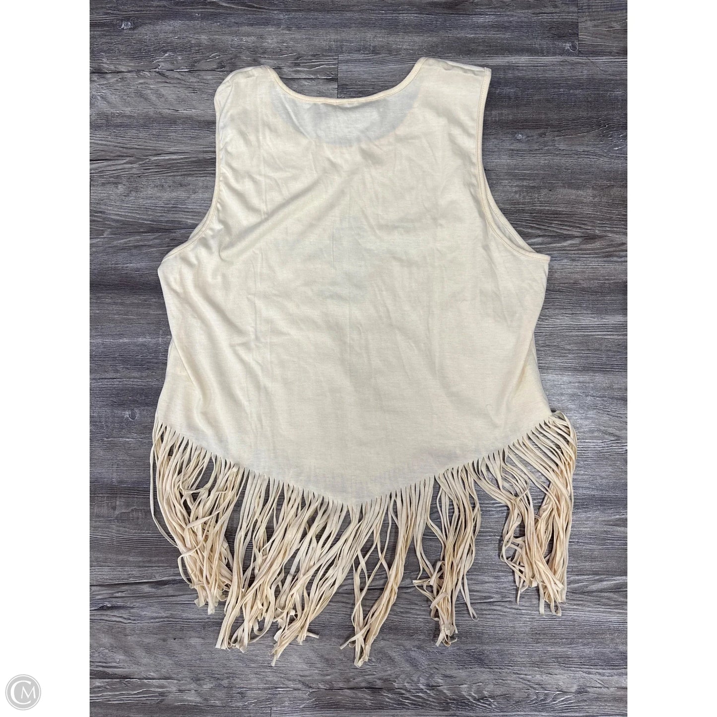 Top Sleeveless By Back in the Saddle In Cream, Size: 1x