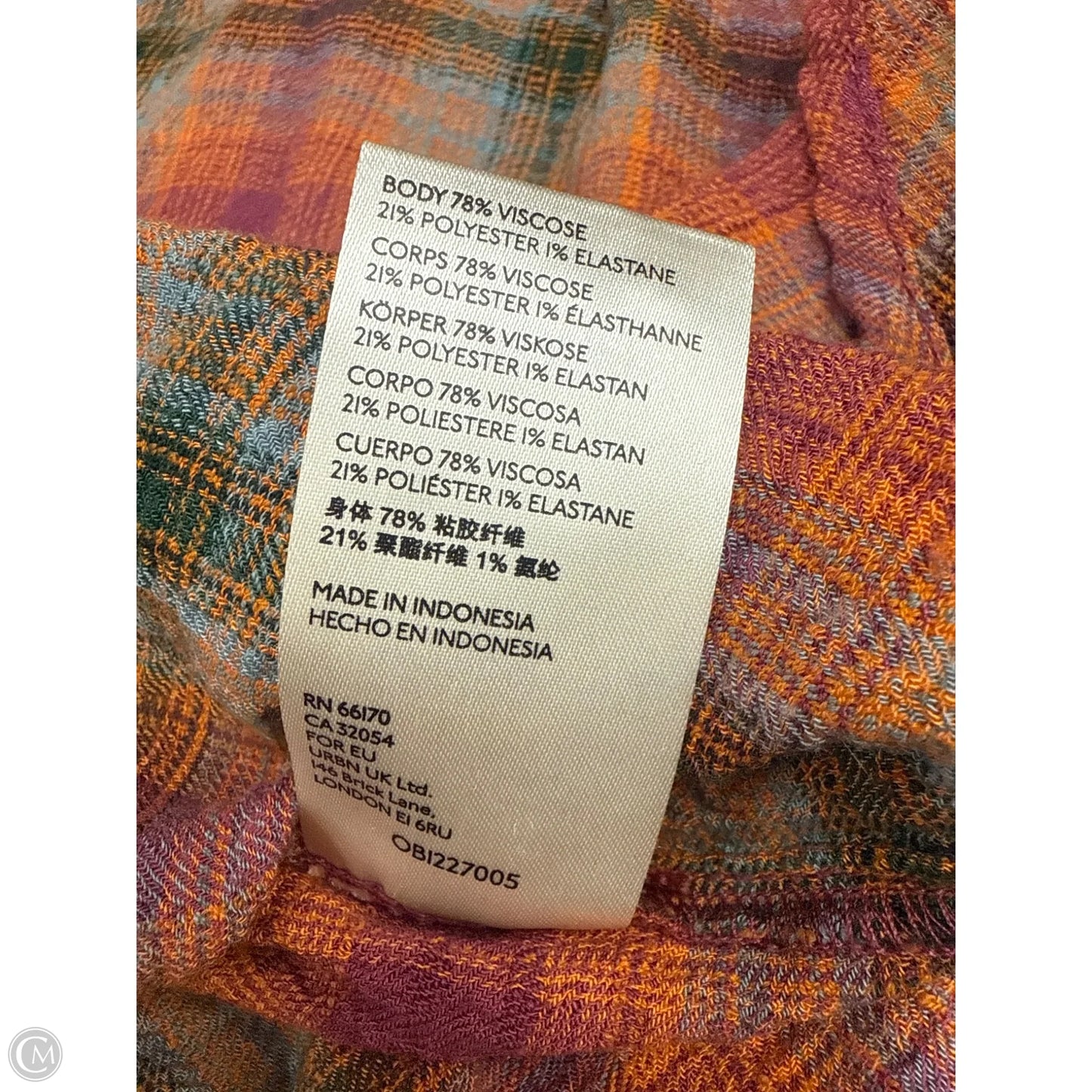 Top Long Sleeve By Anthropologie In Plaid Pattern, Size: S