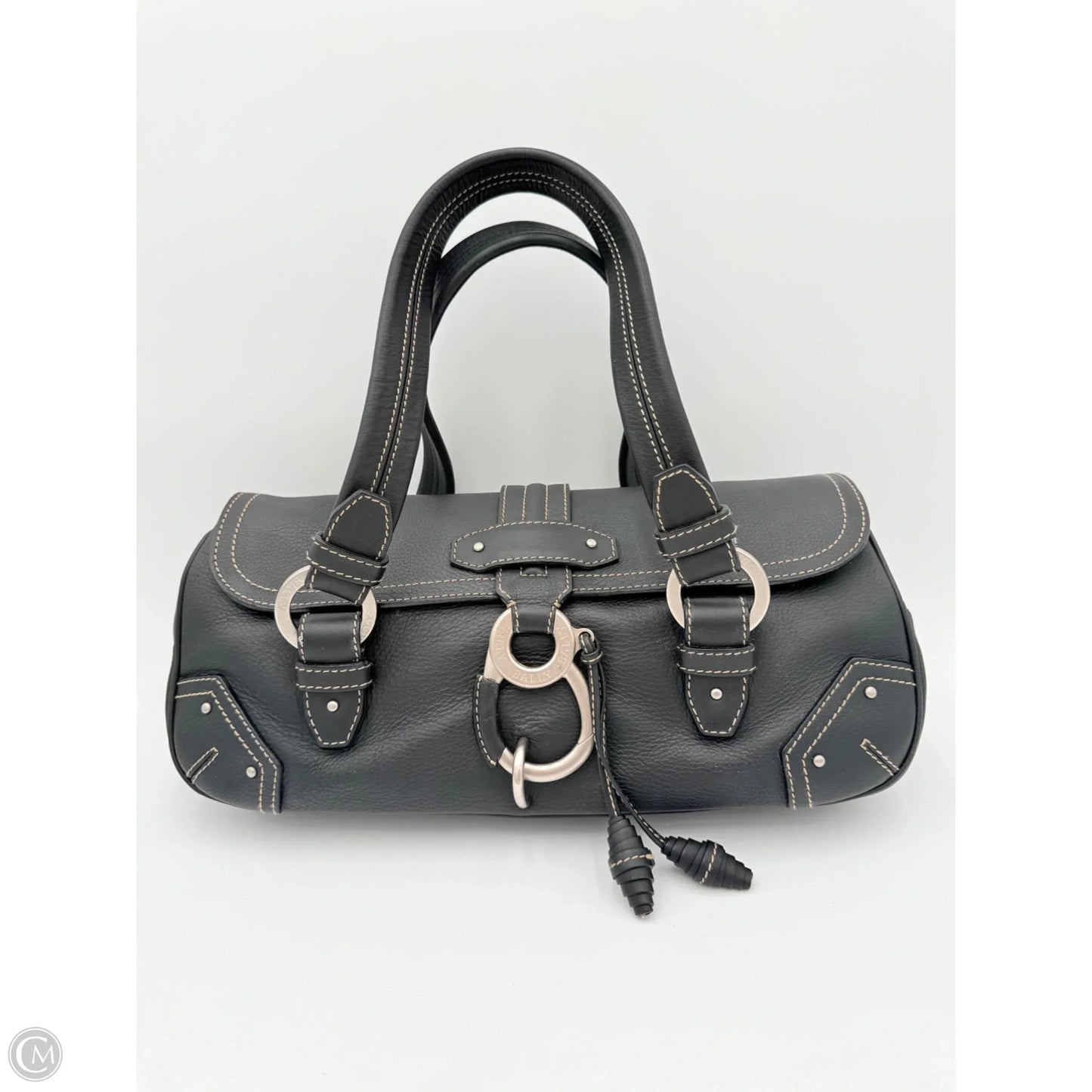 Handbag Leather By Bally, Size: Large