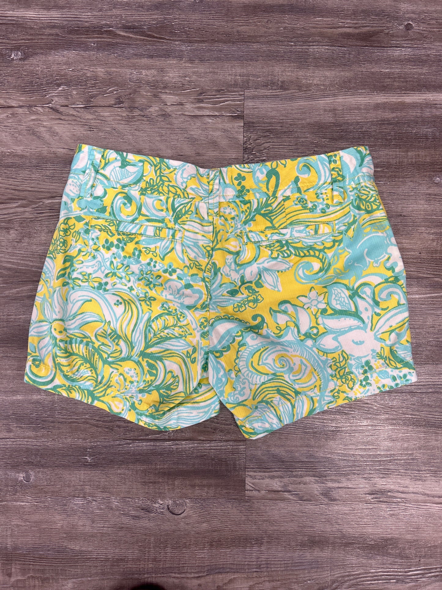 Shorts By Lilly Pulitzer In Green & Yellow, Size: 0