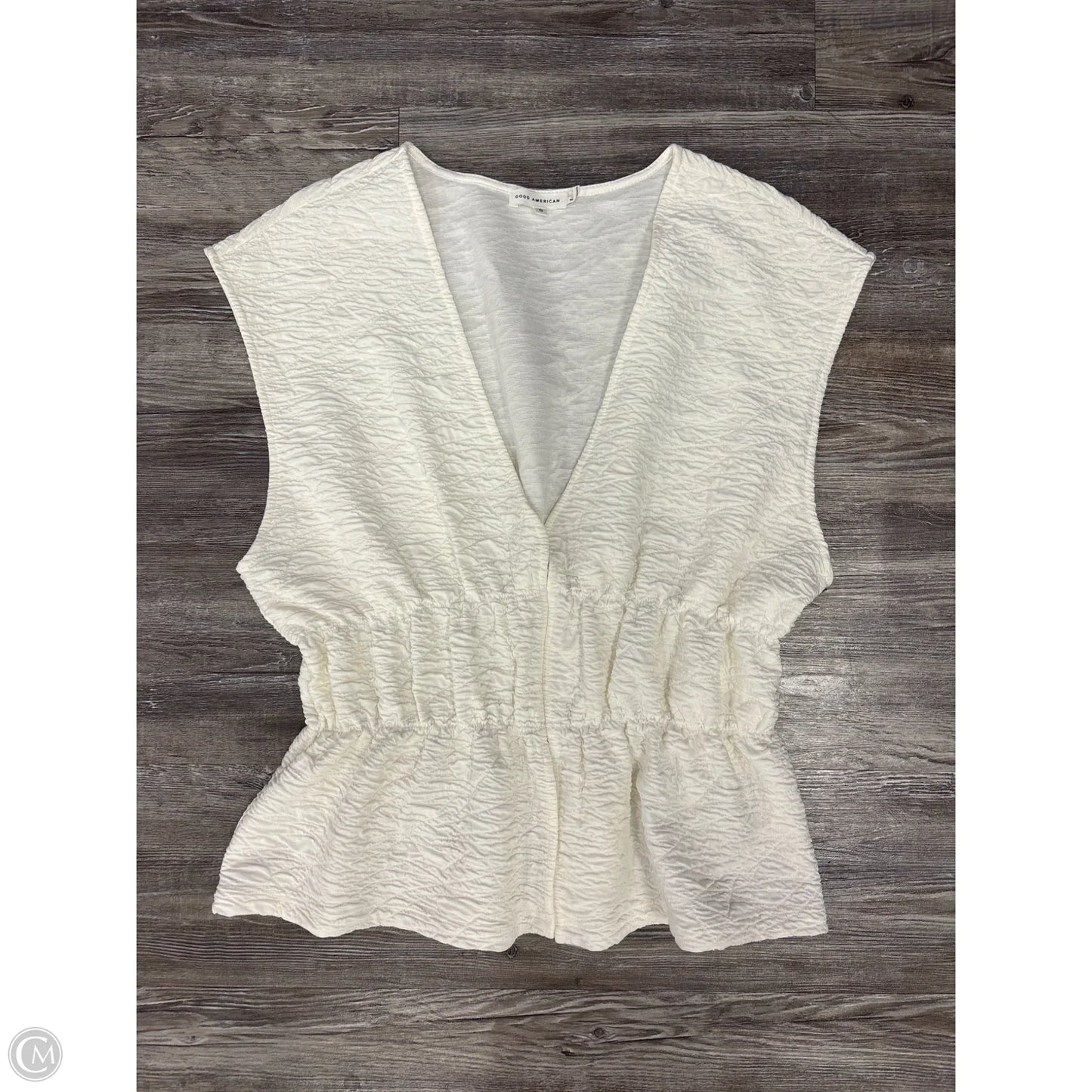Top Sleeveless By Good American In White, Size: 2x