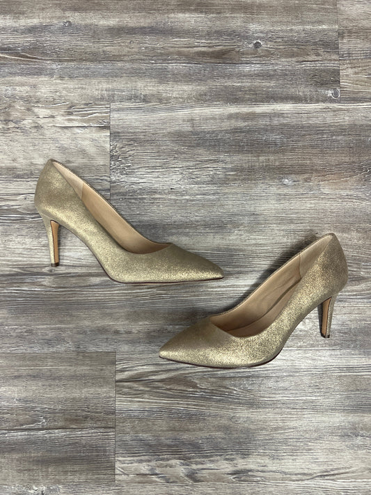 Shoes Heels Stiletto By Louise Et Cie In Gold, Size: 9