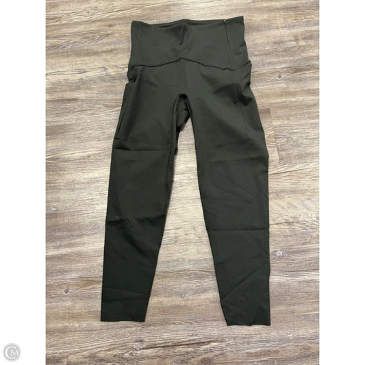 Athletic Leggings By Spanx In Green, Size: L