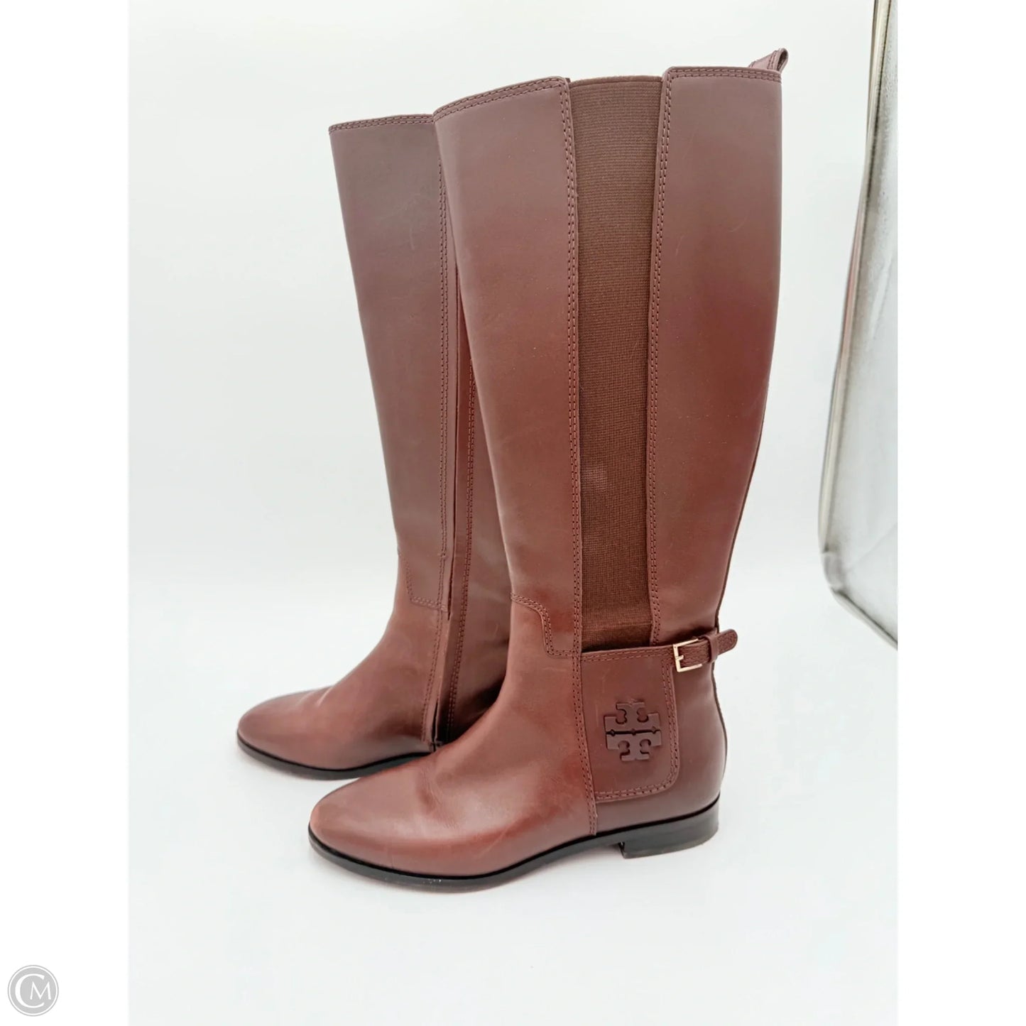 Boots Designer By Tory Burch In Brown, Size: 7