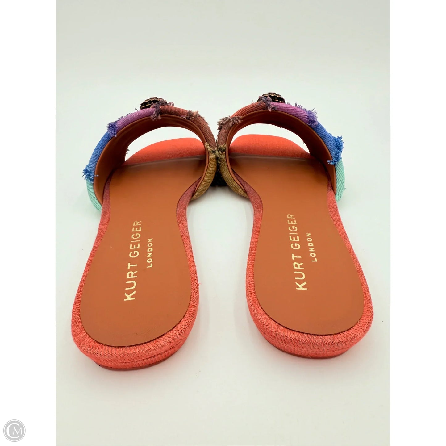 Sandals Designer By Kurt Geiger In Orange & Purple, Size: 8.5
