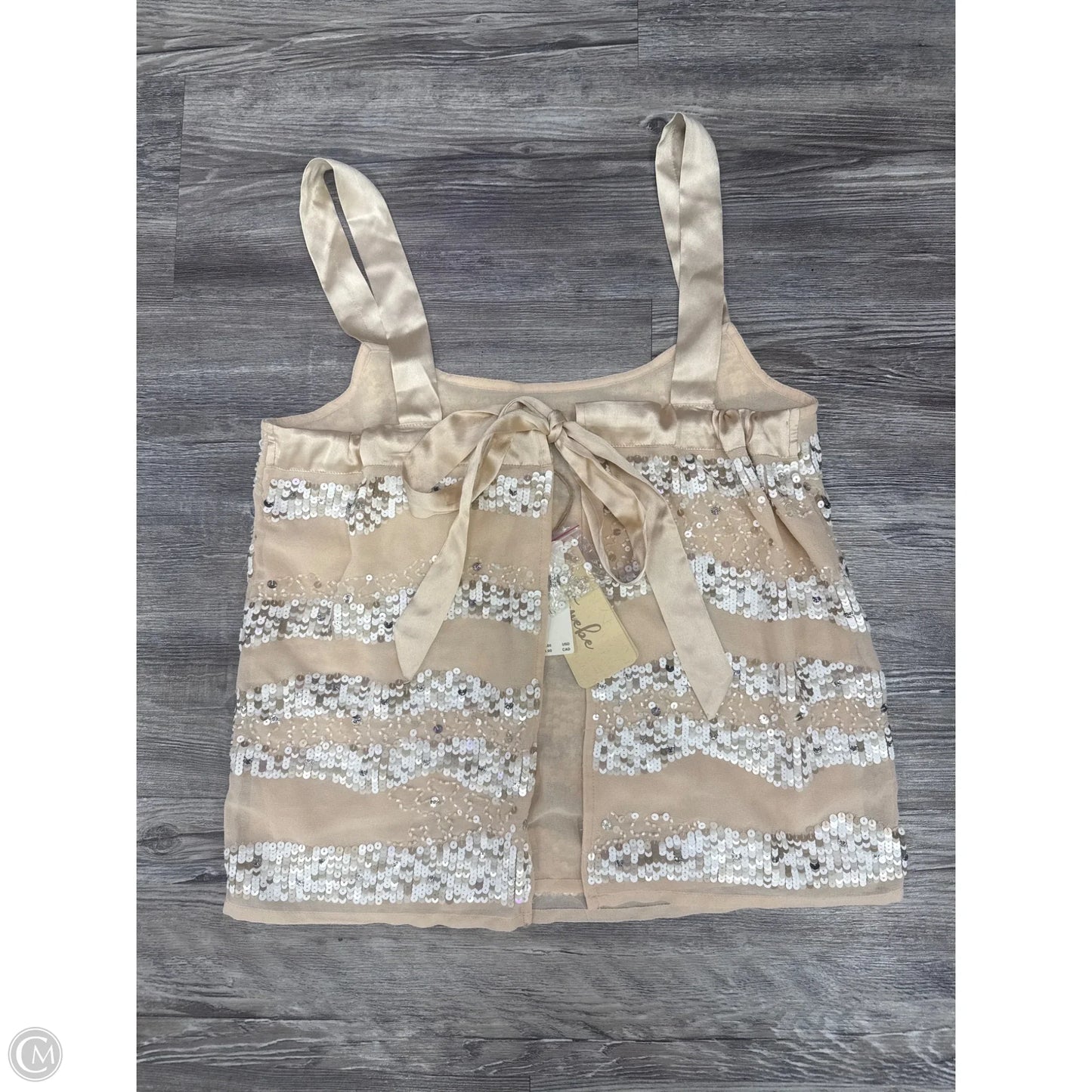 Top Sleeveless By Let Me Be In Beige, Size: Xs