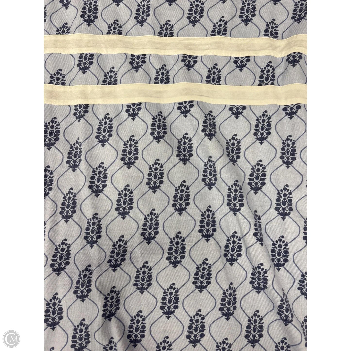 Sweatshirt Crewneck By Free People In Blue & White, Size: L