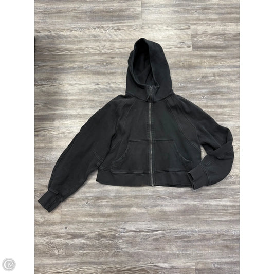 Athletic Sweatshirt Hoodie By Lululemon In Black, Size: M