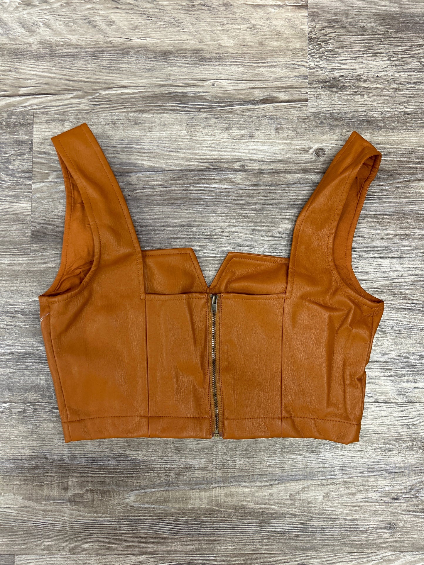 Top Sleeveless By Maeve In Brown, Size: 4