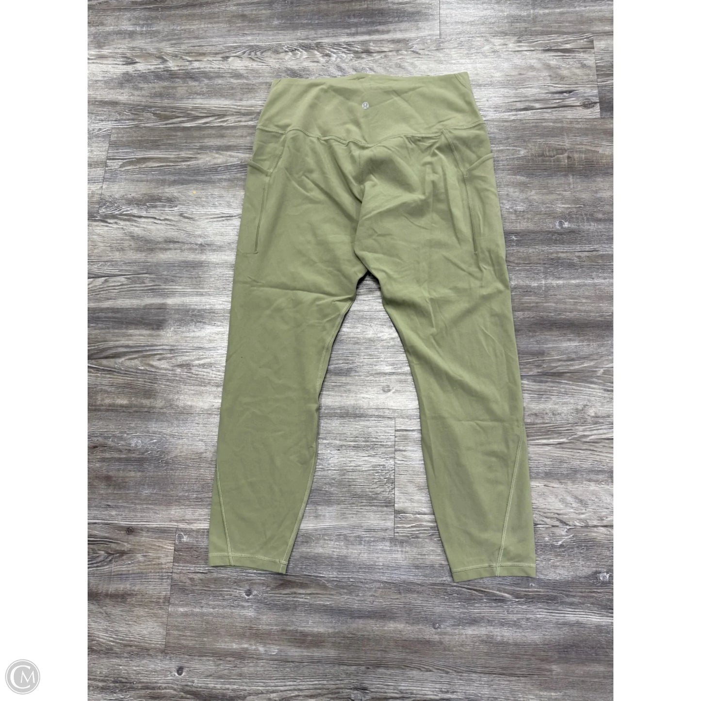 Athletic Leggings By Lululemon In Green, Size: 12