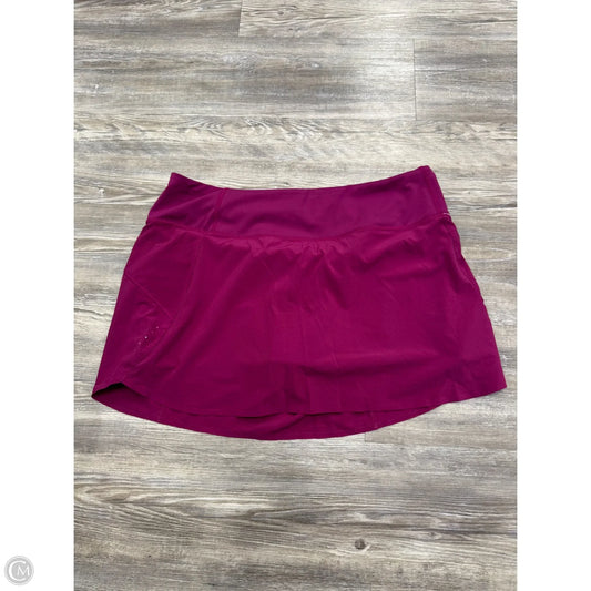 Athletic Skort By Athleta In Pink, Size: Xl