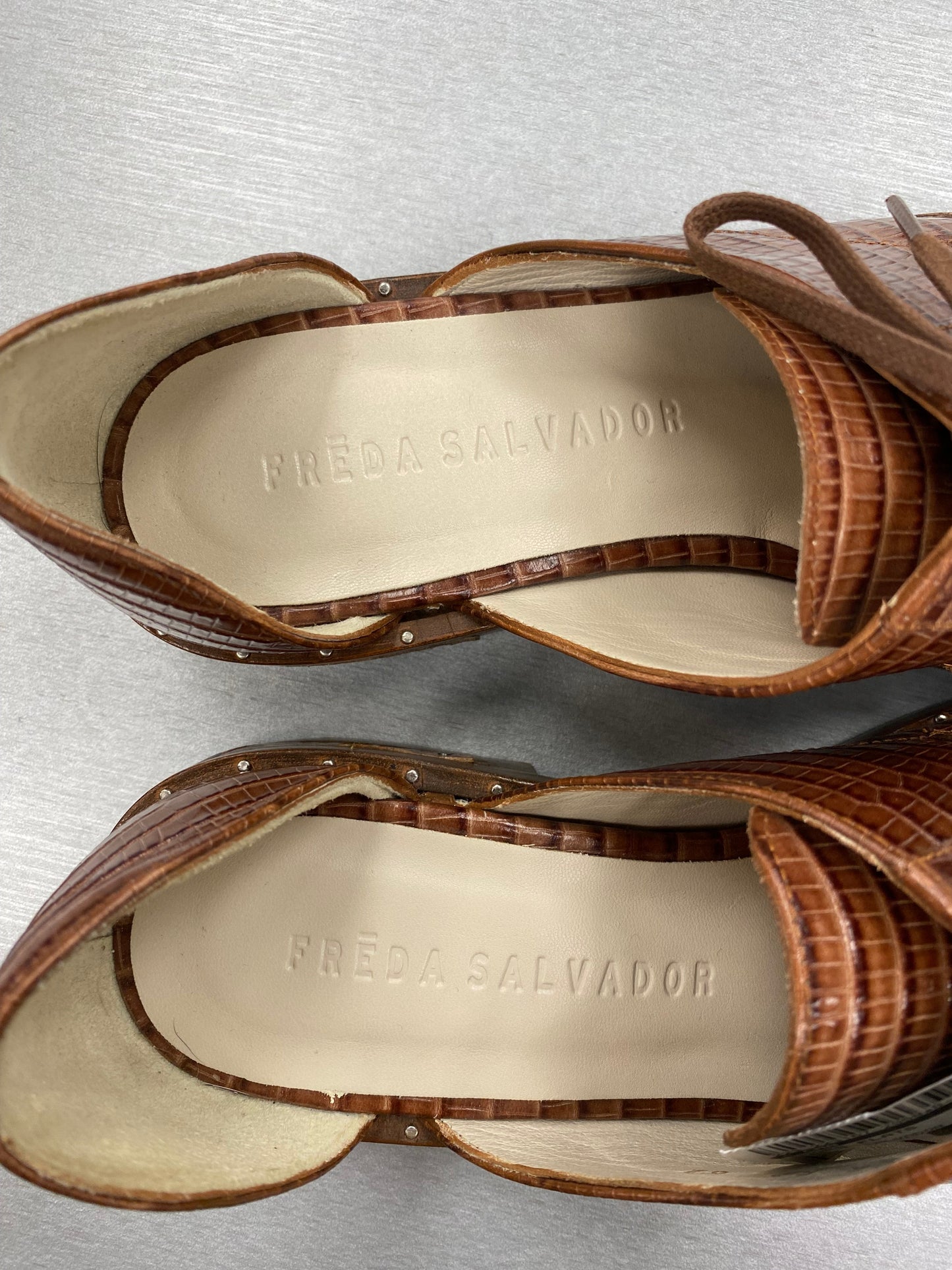 Brown Shoes Flats Freda Salvador , Size 6.5