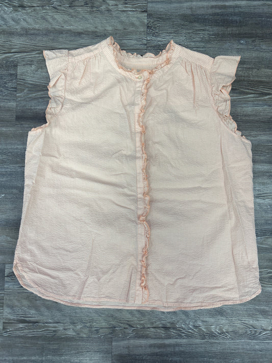 Top Sleeveless By Loft In Pink, Size: Xl