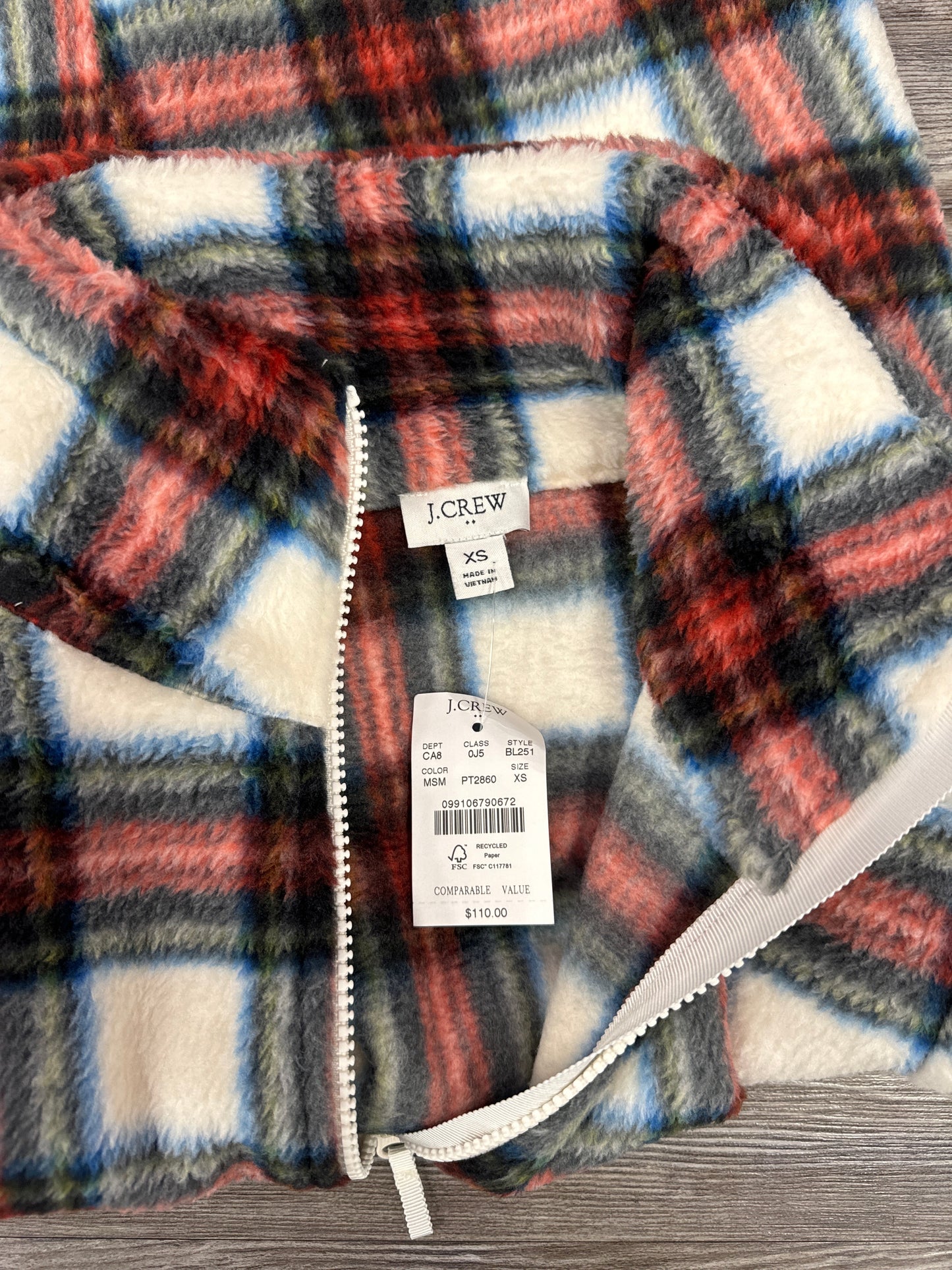 Sweater By J. Crew In Plaid Pattern, Size: Xs