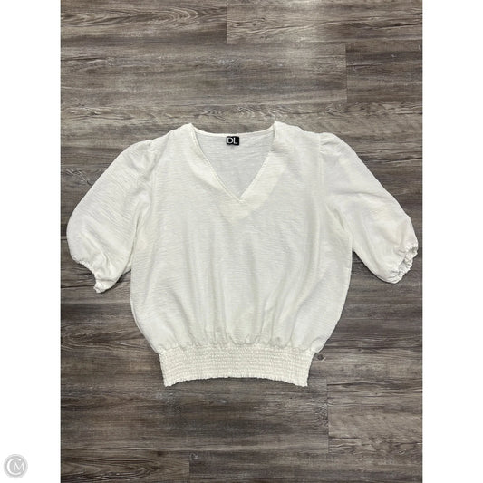 Top 3/4 Sleeve By Dl1961 In White, Size: 1x