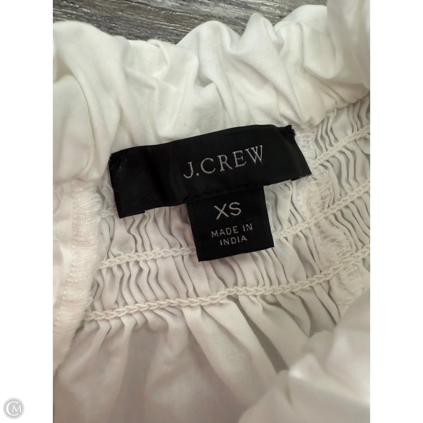 Top Short Sleeve By J. Crew In White, Size: Xs