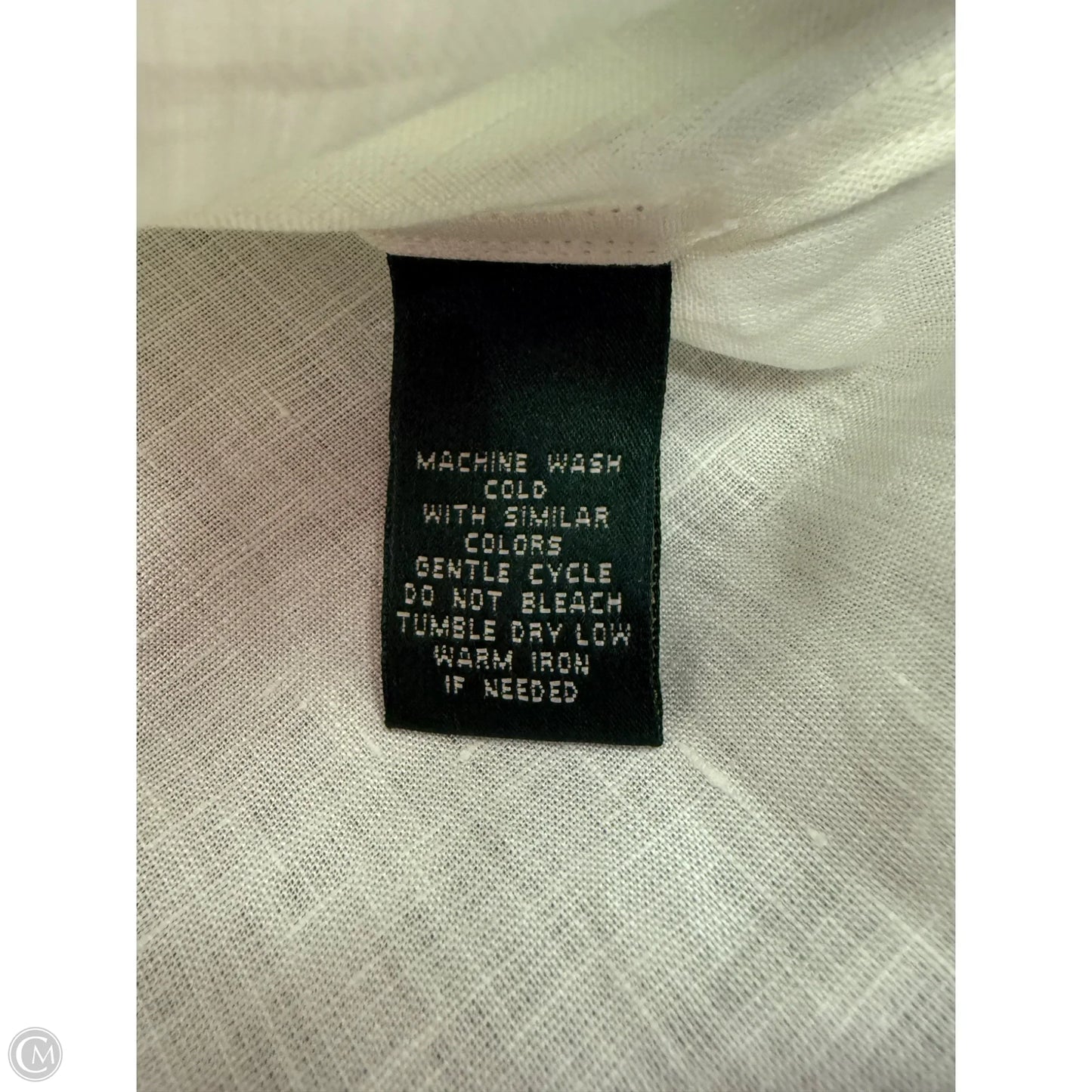 Top Long Sleeve By Lauren By Ralph Lauren In White, Size: S