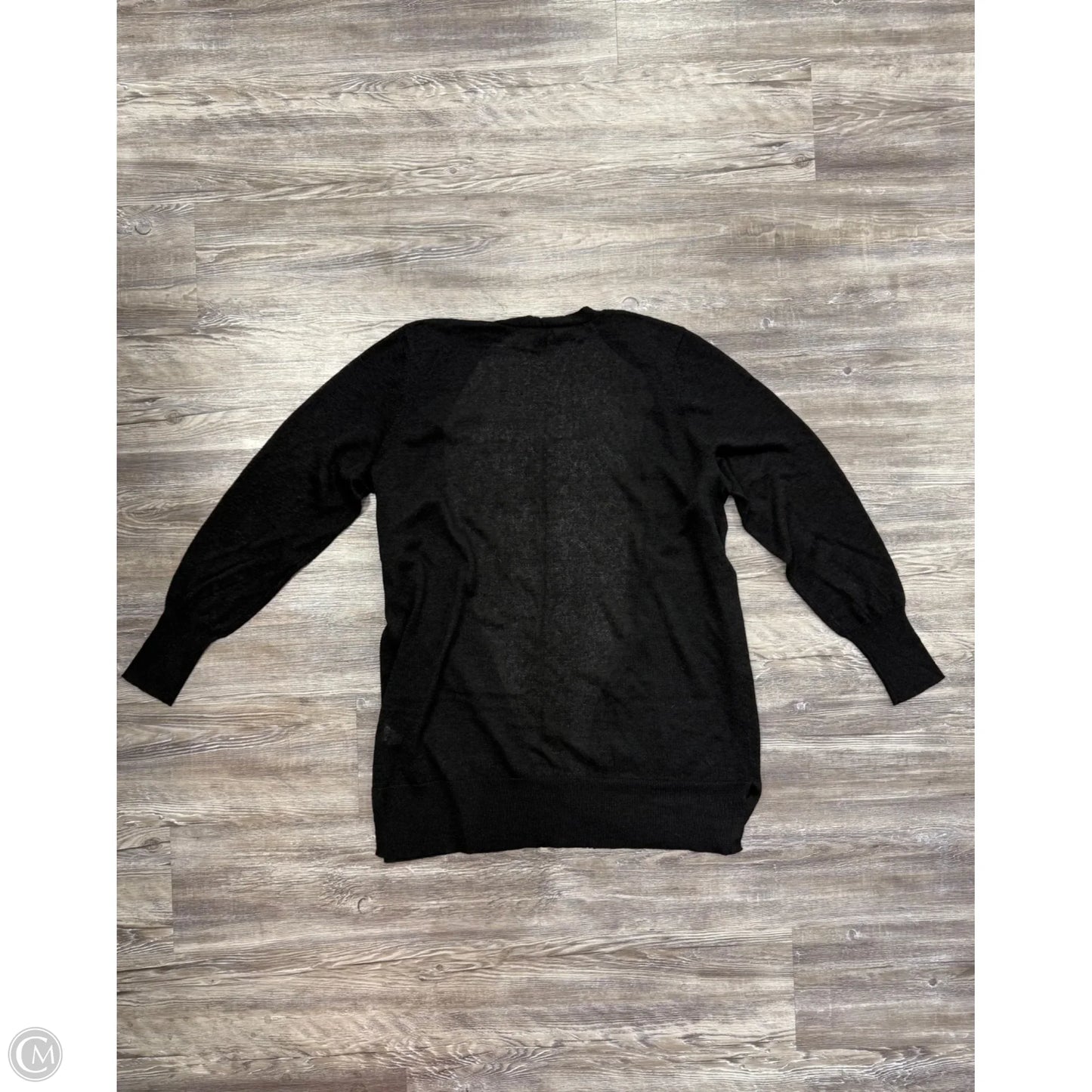 Sweater Cardigan By Halogen In Black, Size: 1x