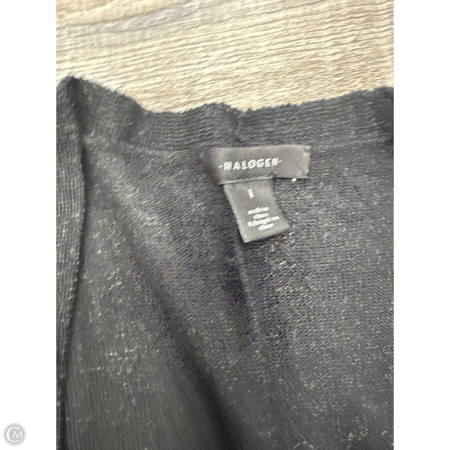 Sweater Cardigan By Halogen In Black, Size: 1x