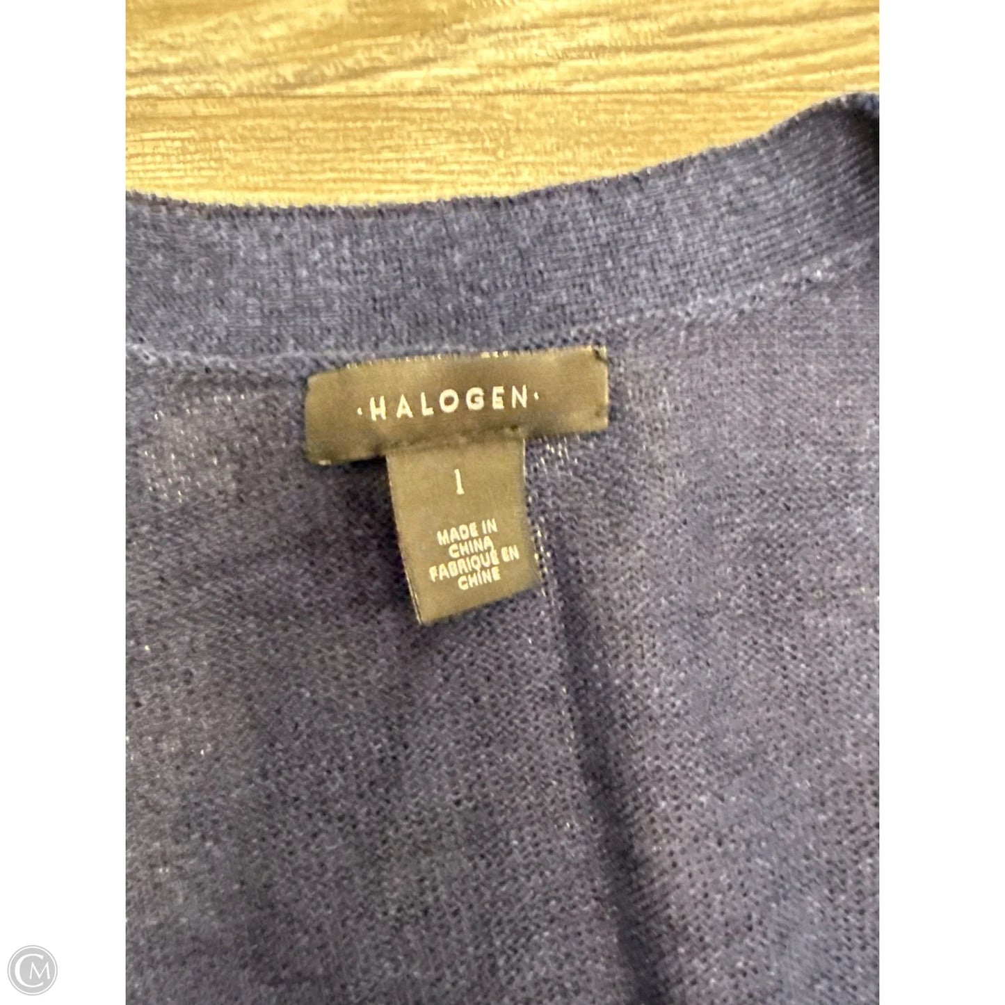 Sweater Cardigan By Halogen In Navy, Size: 1x