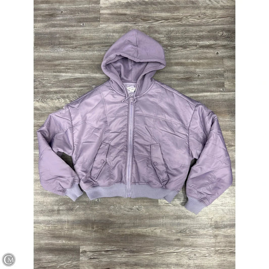 Jacket Designer By Good American In Purple, Size: S