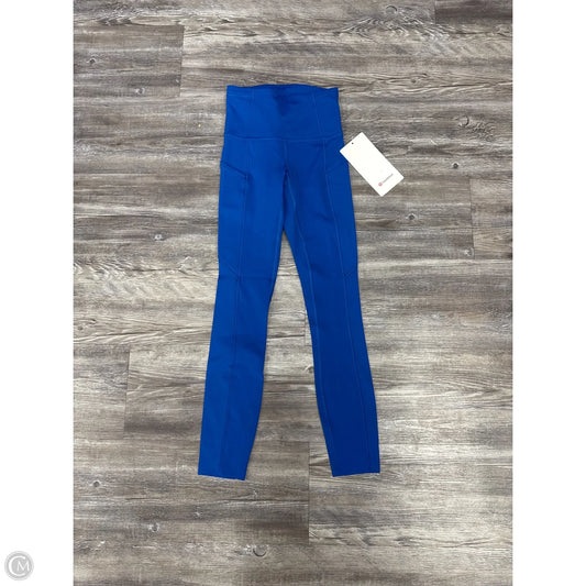 Athletic Leggings By Lululemon In Blue, Size: 0